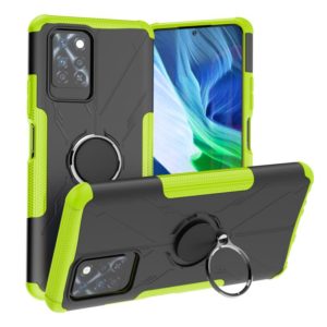 For Infinix Note 10 Pro Armor Bear Shockproof PC + TPU Protective Case with Ring Holder(Green) (OEM)