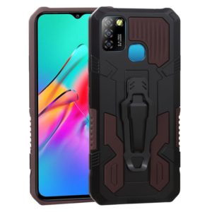 For Infinix Smart 5 Armor Warrior Shockproof PC + TPU Protective Case(Brown) (OEM)
