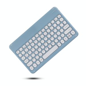X4 Universal Round Keys Panel Spray Color Bluetooth Keyboard(Light Blue) (OEM)