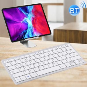 WB-8022 Ultra-thin Wireless Bluetooth Keyboard for iPad, Samsung, Huawei, Xiaomi, Tablet PCs or Smartphones, Portuguese Keys(Silver) (OEM)
