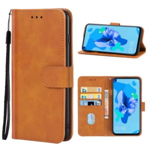 For Huawei nova 5i Leather Phone Case(Brown) (OEM)