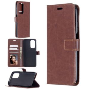 For Xiaomi Mi 10T Pro Crazy Horse Texture Horizontal Flip Leather Case with Holder & Card Slots & Wallet & Photo Frame(Brown) (OEM)