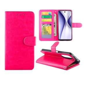 For Honor X20 SE Crazy Horse Texture Leather Horizontal Flip Protective Case with Holder & Card Slots & Wallet & Photo Frame(Magenta) (OEM)