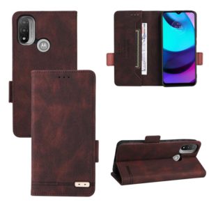 For Motorola Moto E20 / E40 Magnetic Clasp Leather Phone Case(Brown) (OEM)