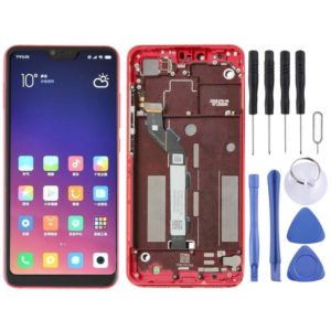 TFT LCD Screen for Xiaomi Mi 8 Lite Digitizer Full Assembly with Frame(Red) (OEM)
