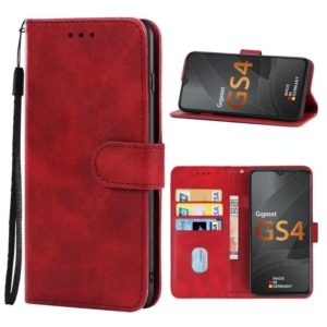 Leather Phone Case For Gigaset GS4 / GS4 Senior(Red) (OEM)