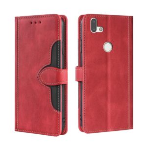 For Fujitsu Arrows RX / M05 Skin Feel Straw Hat Magnetic Buckle Leather Phone Case(Red) (OEM)