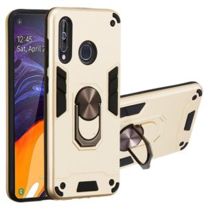For Samsung Galaxy A60 & M40 2 in 1 Armour Series PC + TPU Protective Case with Ring Holder(Gold) (OEM)