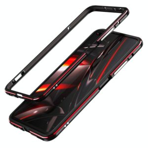 For Huawei Honor V30 Aluminum Alloy Shockproof Protective Bumper Frame(Black Red) (OEM)