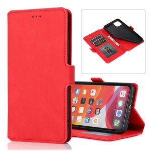 For iPhone 11 Pro Max Retro Magnetic Closing Clasp Horizontal Flip Leather Case with Holder & Card Slots & Photo Frame & Wallet(Red) (OEM)