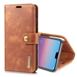 Crazy Horse Texture Flip Detachable Magnetic Leather Case for Huawei P20 Pro, with Holder & Card Slots & Wallet(Brown) (DG.MING) (OEM)