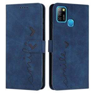 For Infinix Smart 5 / Hot 10 Lite Skin Feel Heart Pattern Leather Phone Case(Blue) (OEM)