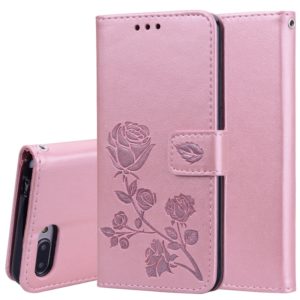 Rose Embossed Horizontal Flip PU Leather Case for Huawei Honor 10 Lite, with Holder & Card Slots & Wallet (Rose Gold) (OEM)