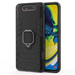 PC + TPU Shockproof Protective Case for Galaxy A80 / A90, with Magnetic Ring Holder (Black) (OEM)
