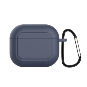 Silicone Shockproof Cover with Metal Buckle For AirPods 3(Midnight Blue) (OEM)