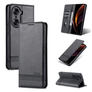 For Honor 60 AZNS Magnetic Calf Texture Horizontal Flip Leather Phone Case(Black) (AZNS) (OEM)