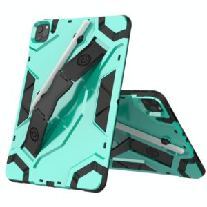 For iPad Pro 11 (2020) Escort Series TPU + PC Shockproof Protective Tablet Case with Holder(Mint Green) (OEM)