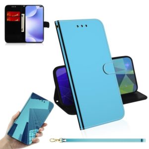 For Xiaomi Redmi K30 Lmitated Mirror Surface Horizontal Flip Leather Case with Holder & Card Slots & Wallet & Lanyard(Blue) (OEM)