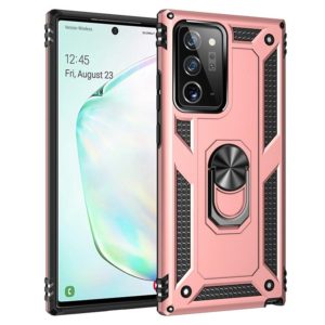 For Samsung Galaxy Note20 Ultra Shockproof TPU + PC Protective Case with 360 Degree Rotating Holder(Rose Gold) (OEM)