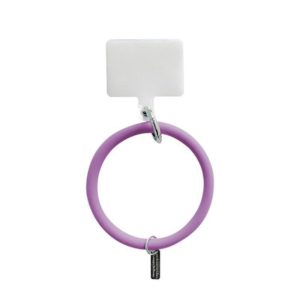 3 PCS Phone Case Silicone Bracelet Keychain Anti-fall Phone Lanyard with Patch(Purple) (OEM)