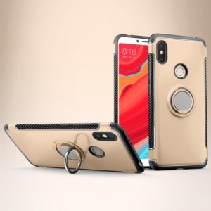 Magnetic 360 Degree Rotation Ring Holder Armor Protective Case for Xiaomi Redmi S2 (Gold) (OEM)