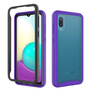 For Samsung Galaxy A02 Starry Sky Solid Color Series Shockproof PC + TPU Protective Case(Purple) (OEM)