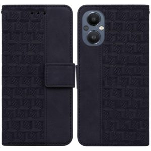 For OnePlus Nord N20 5G Geometric Embossed Leather Phone Case(Black) (OEM)