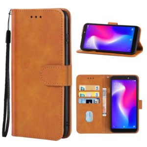 Leather Phone Case For Itel S33(Brown) (OEM)
