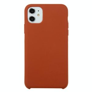For iPhone 11 Solid Color Solid Silicone Shockproof Case(Saddle Brown) (OEM)