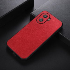 For Honor X40i Wood Texture PU Phone Case(Red) (OEM)