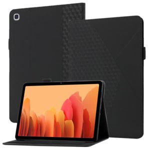 For Samsung Galaxy Tab A7 10.4 2020 T500/T505 Rhombus Skin Feel Horizontal Flip Tablet Leather Case with Card Slots & Holder(Black) (OEM)