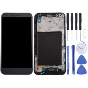 TFT LCD Screen for LG Stylo 3 Plus / TP450 / MP450 Digitizer Full Assembly with Frame (Black) (OEM)