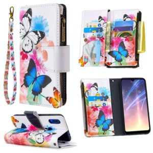 For Xiaomi Redmi 7 Colored Drawing Pattern Zipper Horizontal Flip Leather Case with Holder & Card Slots & Wallet(Two Butterflies) (OEM)