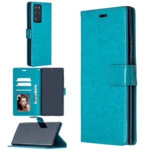 For Samsung Galaxy Note20 Ultra Crazy Horse Texture Horizontal Flip Leather Case with Holder & Card Slots & Wallet & Photo Frame(Blue) (OEM)