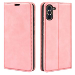 For Huawei Nova 10 Pro Retro-skin Magnetic Suction Leather Phone Case(Pink) (OEM)