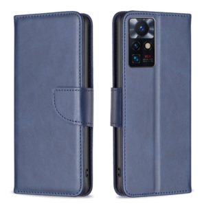 For Infinix Zero X Neo Lambskin Texture Leather Phone Case(Blue) (OEM)