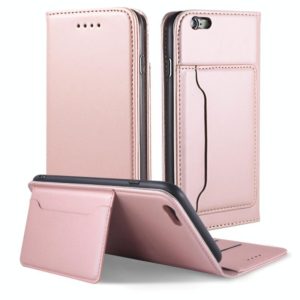 For iPhone 6 / 6s Strong Magnetism Shockproof Horizontal Flip Liquid Feel Leather Case with Holder & Card Slots & Wallet(Rose Gold) (OEM)