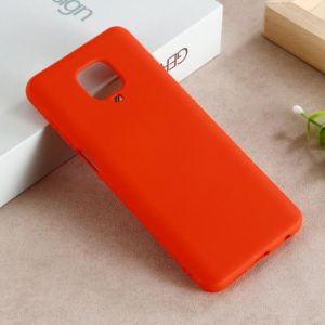 For Xiaomi Redmi Note 9 Pro Max Solid Color Liquid Silicone Full Coverage Anti-fall Mobile Phone Protective Cover(Red) (OEM)