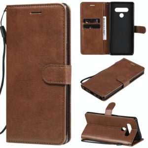 For LG Stylo 6 Solid Color Horizontal Flip Protective Leather Case with Holder & Card Slots & Wallet & Photo Frame & Lanyard(Brown) (OEM)