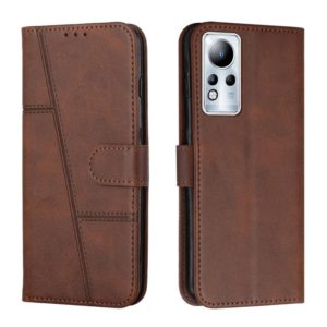 For Infinix Note 11 Stitching Calf Texture Buckle Leather Phone Case(Brown) (OEM)