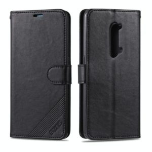 For OPPO Reno 3 AZNS Sheepskin Texture Horizontal Flip Leather Case with Holder & Card Slots & Wallet(Black) (AZNS) (OEM)