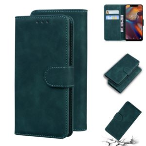 For UMIDIGI A3/A3 Pro Skin Feel Pure Color Flip Leather Phone Case(Green) (OEM)