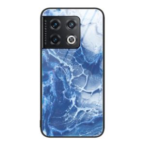 For OnePlus 10 Pro Marble Pattern Glass Protective Phone Case(Blue Ocean) (OEM)