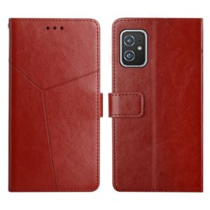 For Asus Zenfone 8 Y Stitching Horizontal Flip Leather Phone Case(Brown) (OEM)
