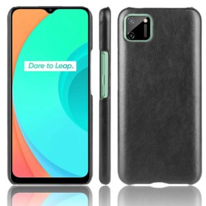 For Oppo Realme C11 Shockproof Litchi Texture PC + PU Case(Black) (OEM)