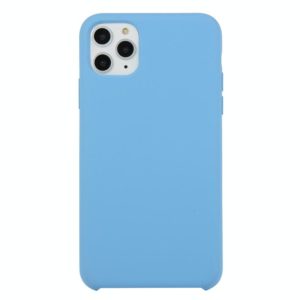 For iPhone 11 Pro Solid Color Solid Silicone Shockproof Case(Azure) (OEM)