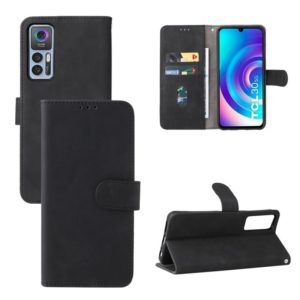 For TCL 30 5G/30+ 5G Skin Feel Magnetic Flip Leather Phone Case(Black) (OEM)