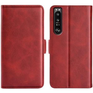 For Sony Xperia 1 IV Dual-side Magnetic Buckle Leather Phone Case(Red) (OEM)