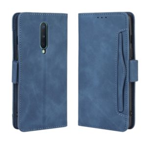 For OnePlus 8 Wallet Style Skin Feel Calf Pattern Leather Case with Separate Card Slot(Blue) (OEM)