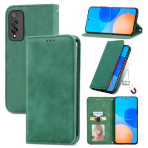 For Honor Play 5T Pro Retro Skin Feel Business Magnetic Horizontal Flip Leather Case With Holder & Card Slots & Wallet & Photo Frame(Green) (OEM)